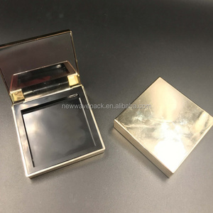 High quality cosmetics powder case square design empty blush compact powder container