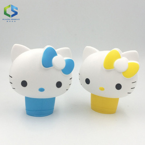 100ml PE empty cute cat-head shape lotion/oil bottle HELLO KITTY