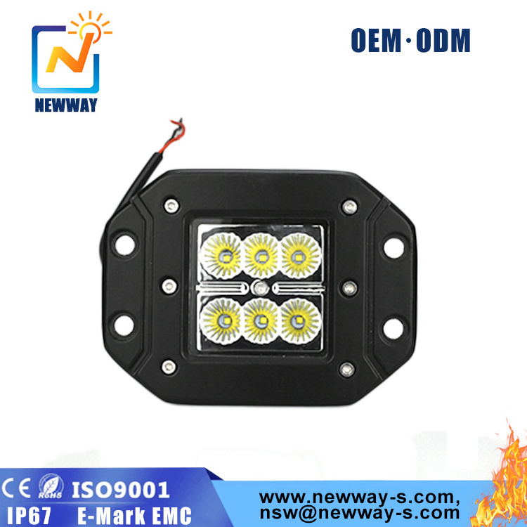 4WD Accessories 4x4 offroad LED Cube Light 18W 5Inch Flush Mount LED Work Light