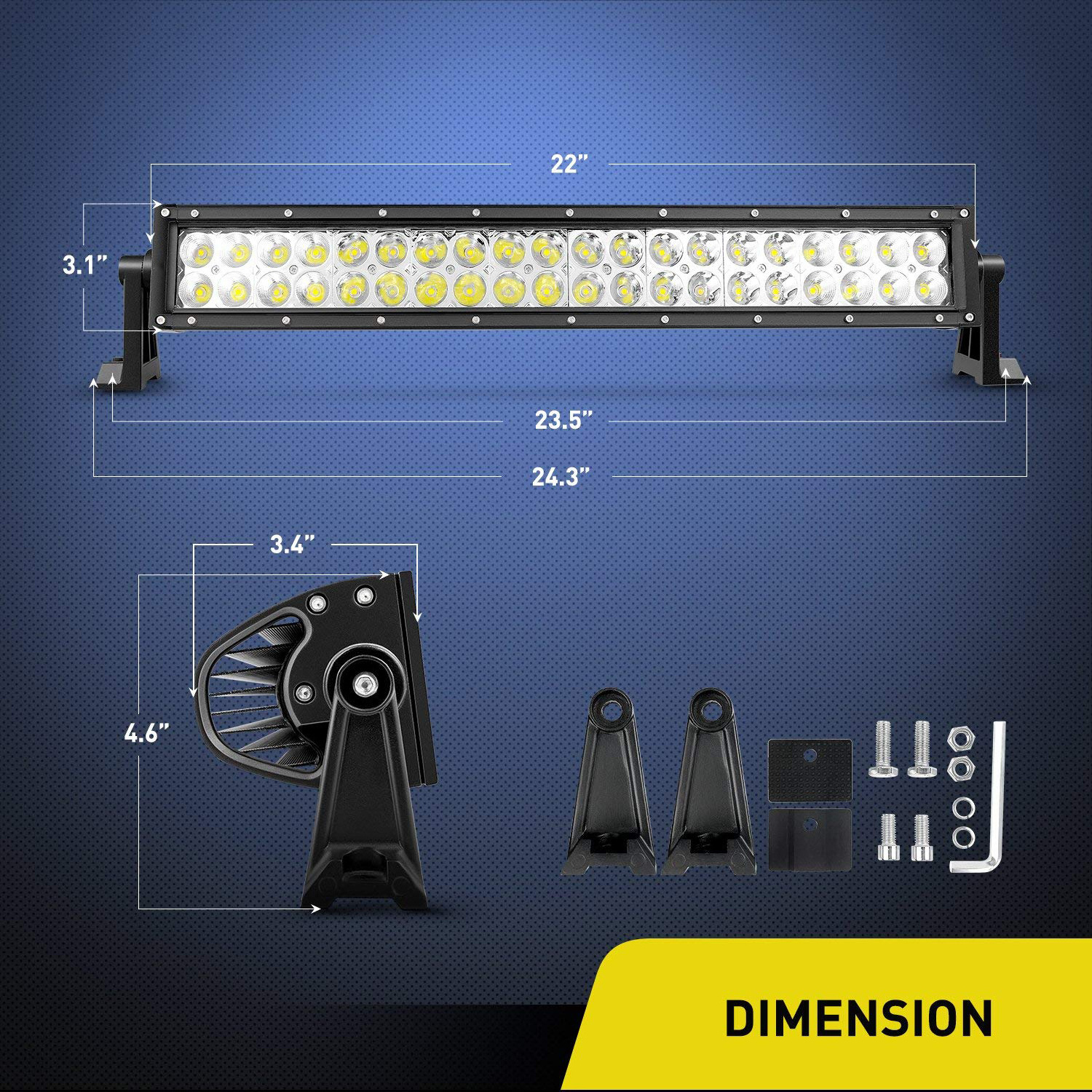 2023 Best Selling 32Inch 180W Dual Row Led Front Bump Light Bar for Offroad Truck