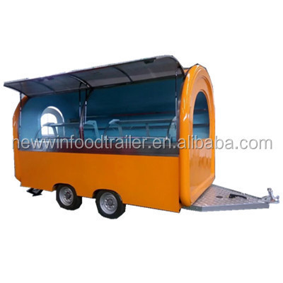 Food trailer vending machine for foods and drinks ice cream cart machine churros round food trailer