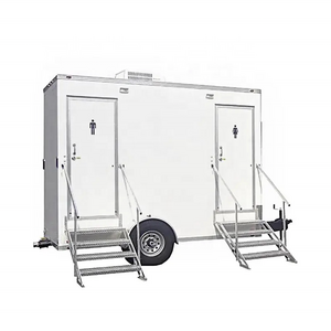 2024 Prefab Worksite Movable double Bathroom Portable Container Portable Toilet Luxury  Toilet Room For Sale