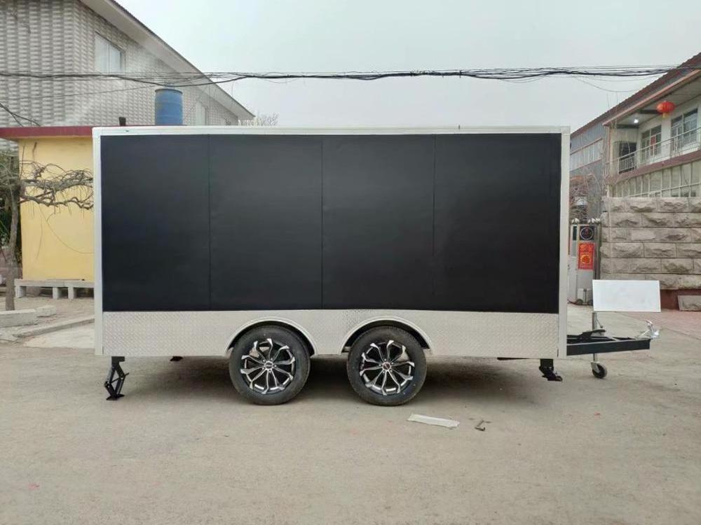 Mobile kitchen trailer caravans for sale dubai mobile food cars  popcorn machine and hotdog grill square food trailer