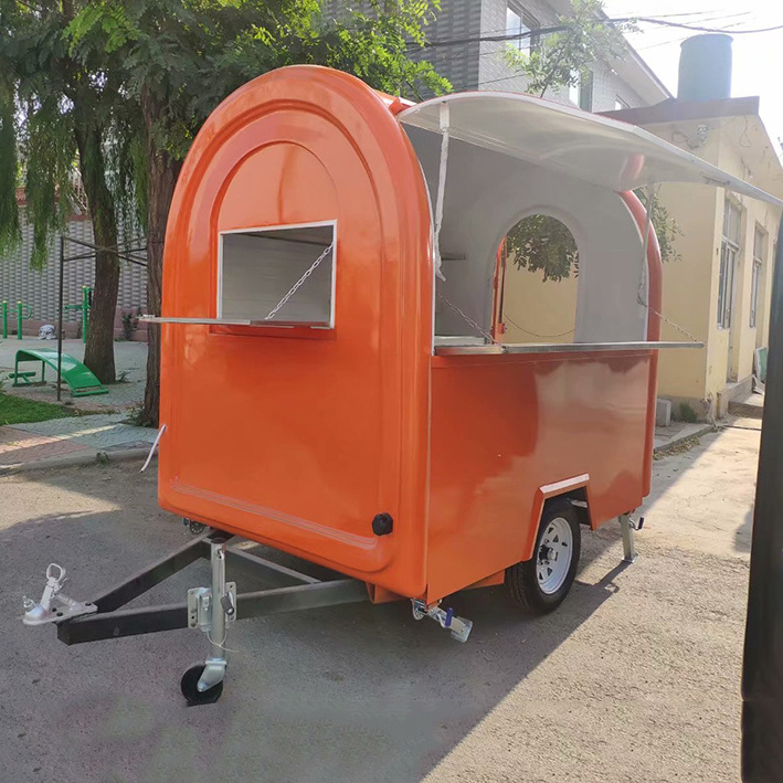 2022 Hot Selling Street Mobile Coffee Shop Bakery Food Cart Trailer Popular Street Food Cart for Sale