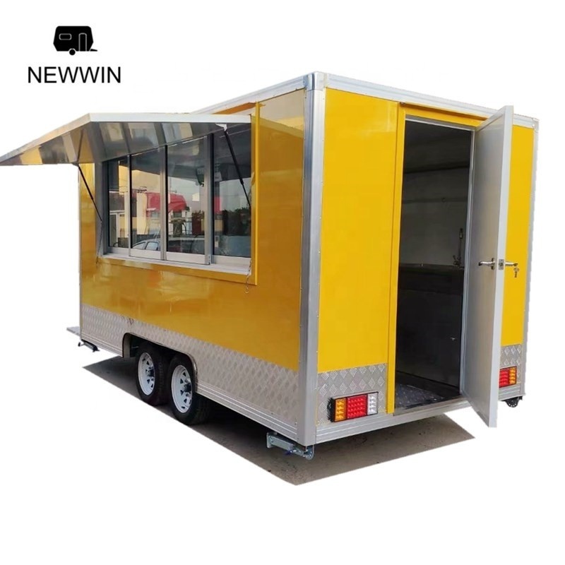 CE aprove Street Fast Food Truck Mobile Coffee Ice Cream Cart Fast Food Truck With Stainless Steel