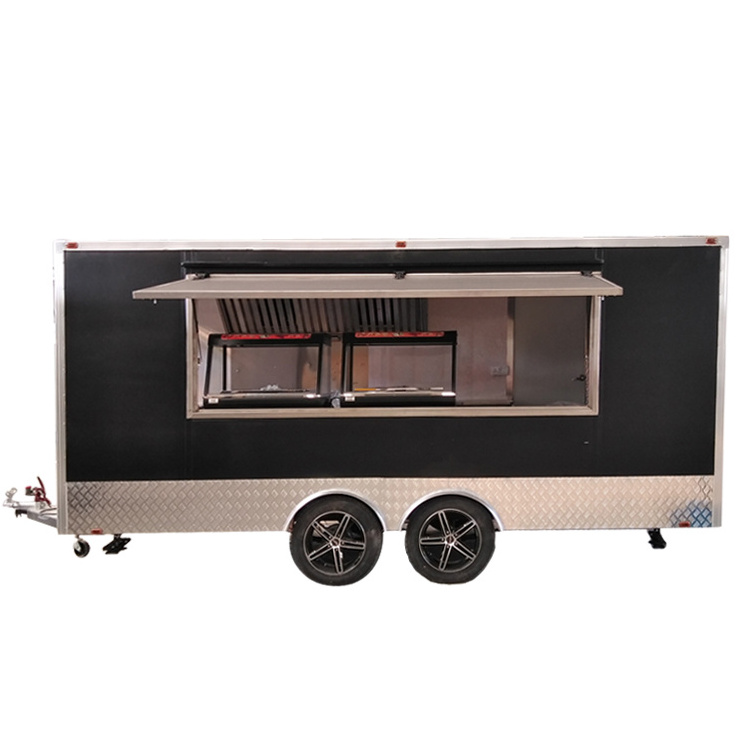 CE aprove Street Fast Food Truck Mobile Coffee Ice Cream Cart Fast Food Truck With Stainless Steel