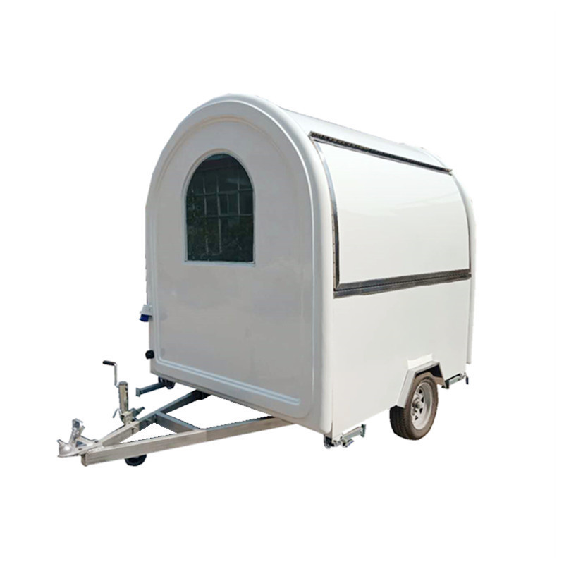 One-stop service custom design Round Food Trailer Fashion design China street mobile fruits vending food cart with sink