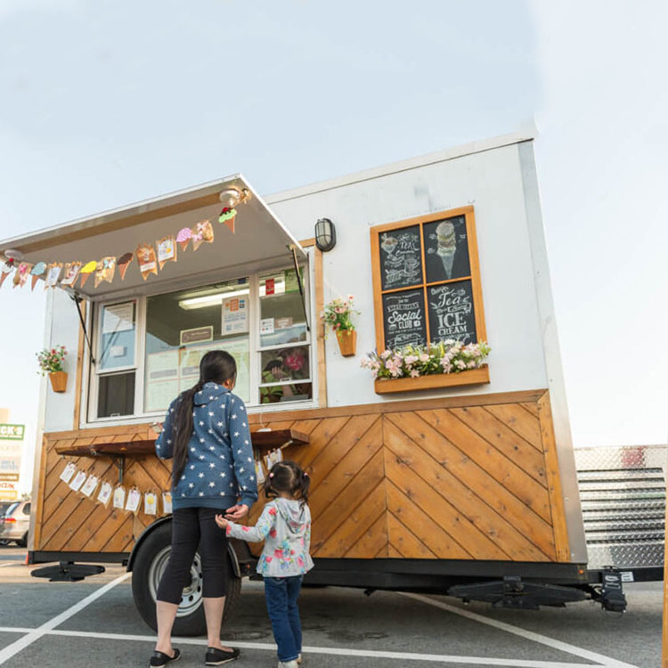 Custom design coffee cart mobile food trailer coffee car juice stall food truck mobile food cart