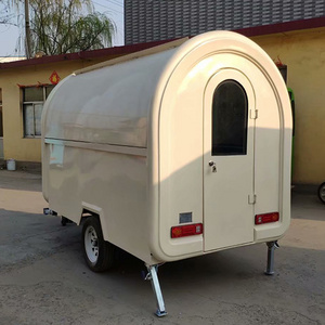 High quality mobile round bar trailers commercial club trailer Mobile barbecue fast food truck food trailer carts