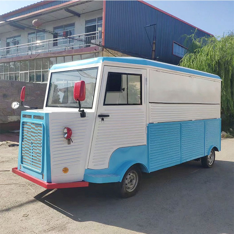 Beautiful High Quality Vintage Food Trailer Van Electric Mobile Food Truck With Ce Certification