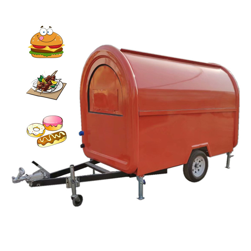 2022 Hot Selling Street Mobile Coffee Shop Bakery Food Cart Trailer Popular Street Food Cart for Sale