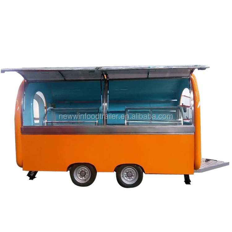 Food trailer vending machine for foods and drinks ice cream cart machine churros round food trailer