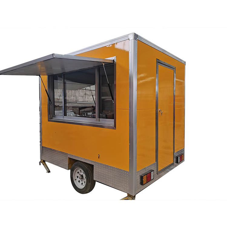 Perfect technology Strong safeguard shipping container food trailer big wheels bbq pizza food trailer