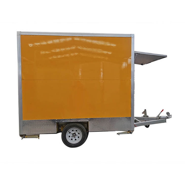 Perfect technology Strong safeguard shipping container food trailer big wheels bbq pizza food trailer