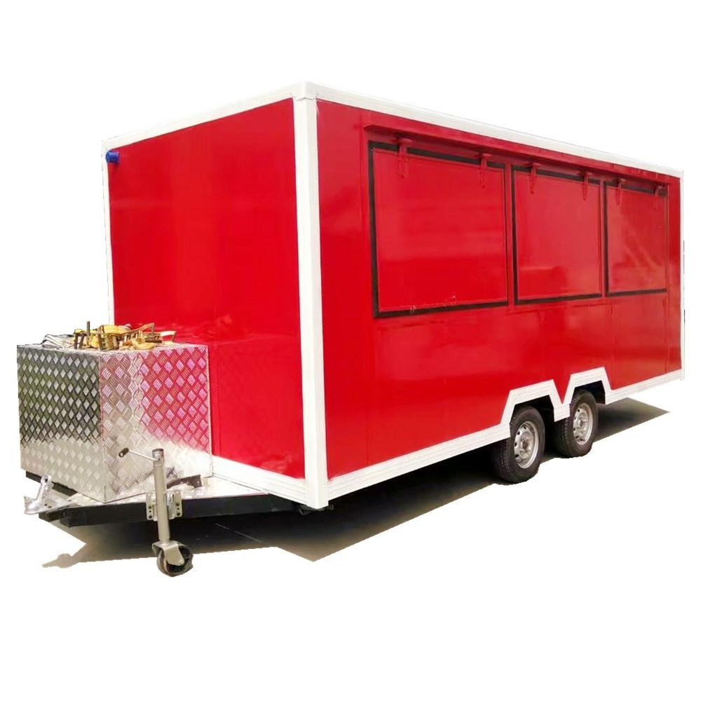 Most popular ice cream cart food frozen hotdog food trailer grill kiosk coffee bike for sale Square Food Trailer