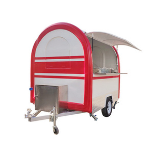 One-stop service custom design Round Food Trailer Fashion design China street mobile fruits vending food cart with sink