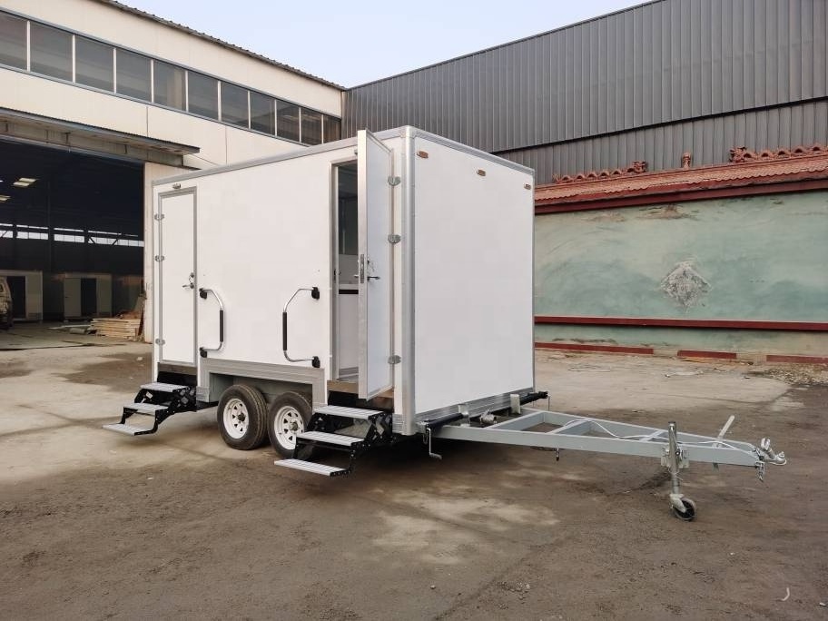 2024 Prefab Worksite Movable double Bathroom Portable Container Portable Toilet Luxury  Toilet Room For Sale