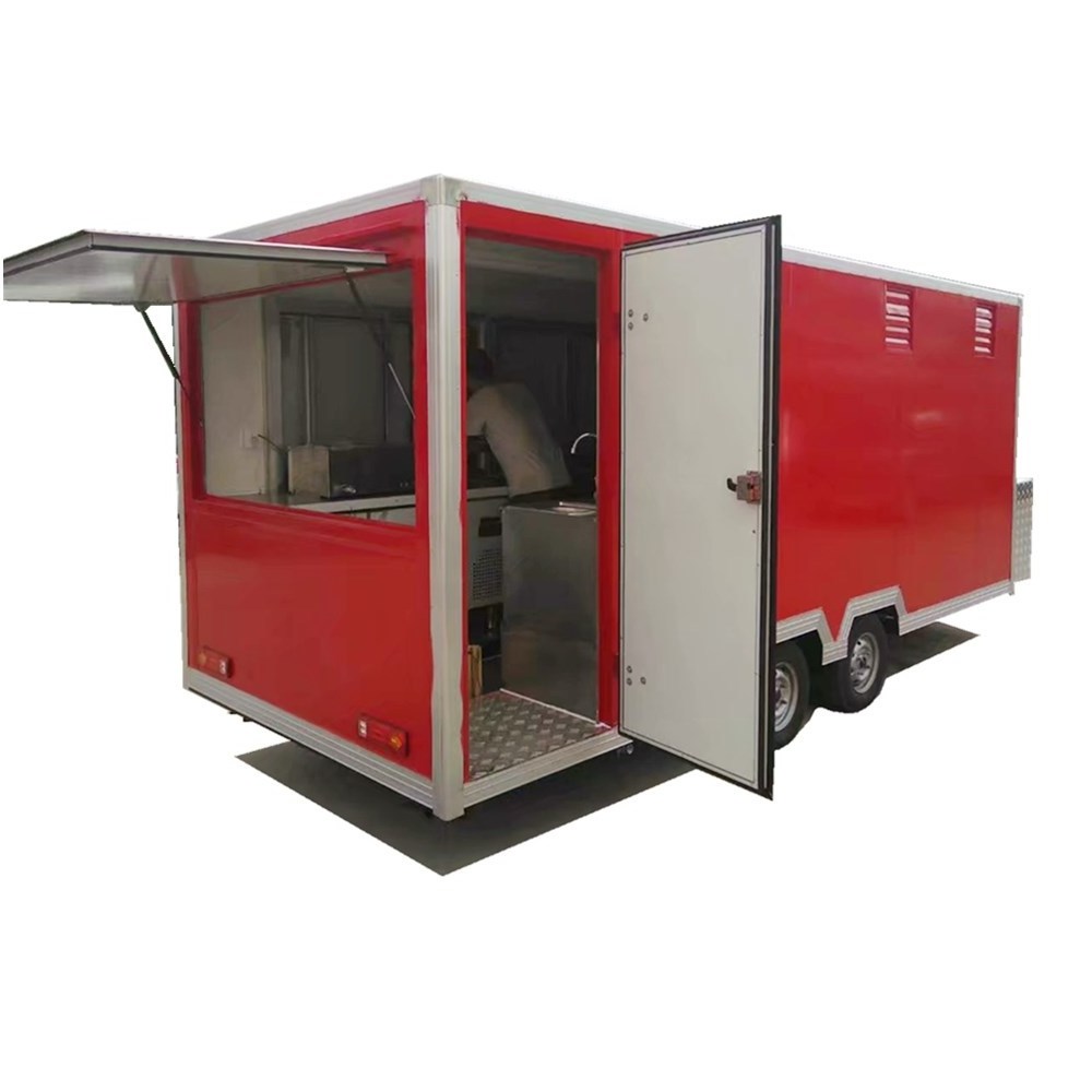 Most popular ice cream cart food frozen hotdog food trailer grill kiosk coffee bike for sale Square Food Trailer