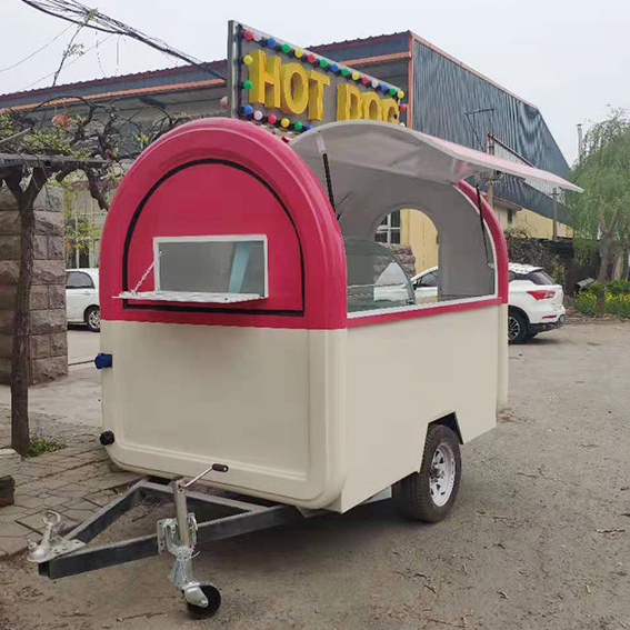 Chinese High Quality traction snack dining cart cheaper food trailer street mobile hot dog food carts for sale