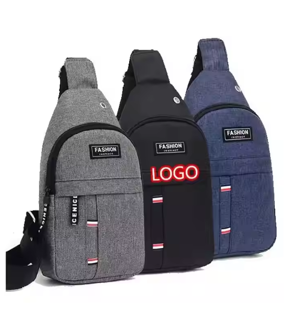 Waterproof Lightweight Nylon Crossbody Sling Backpack Men Fashion Chest Bag With Headphone Hole Sling Women's Bbags