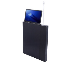 15.6" 17.3" retractable motorized monitor lift with motorized MIC for paperless conference system