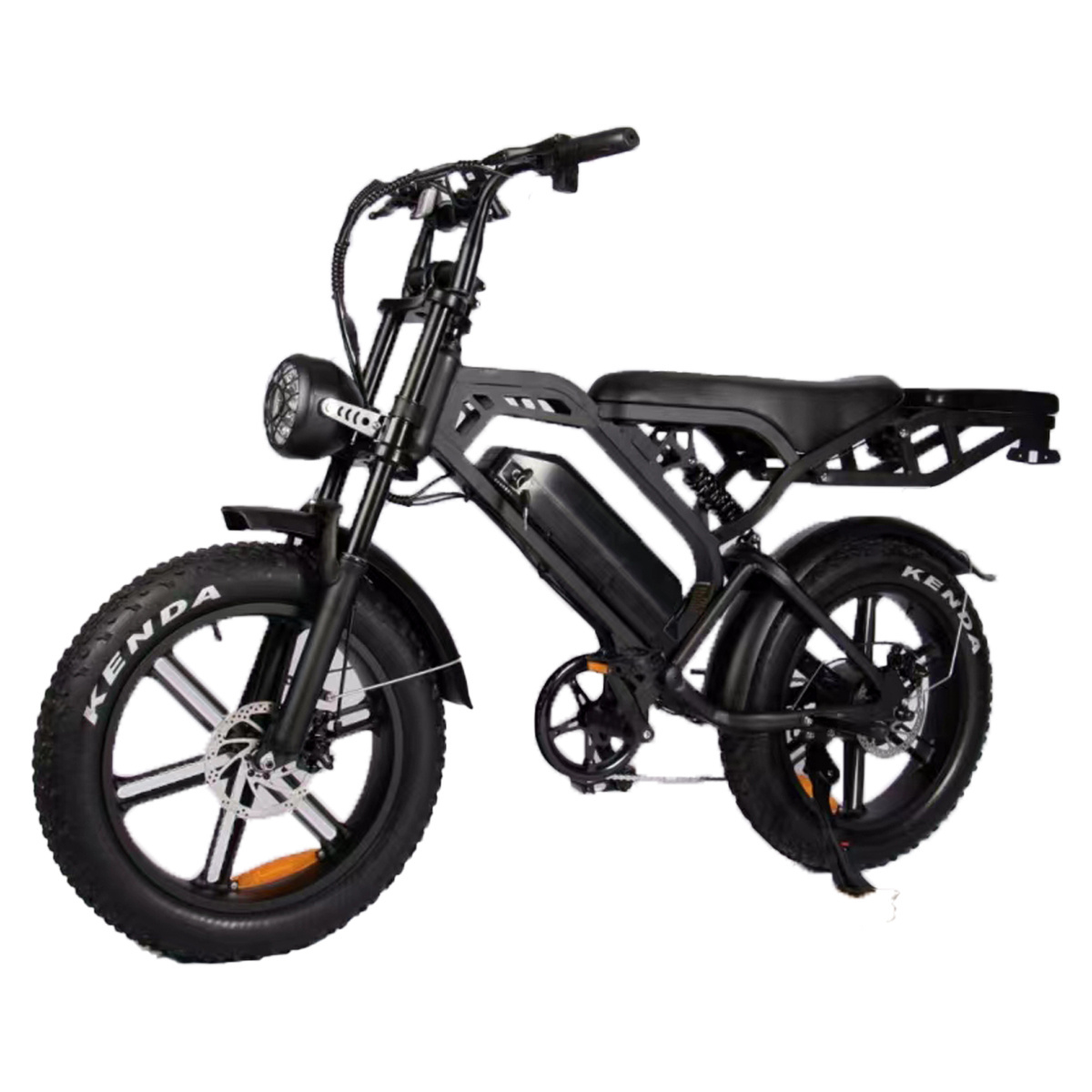 Fat tire  ebike V20 Pro 2 seat fatbike eu warehouse velo cargo 20 inch electric hybrid bike  electric dirt bike