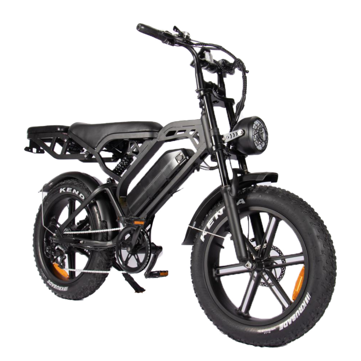 Fat tire  ebike V20 Pro 2 seat fatbike eu warehouse velo cargo 20 inch electric hybrid bike  electric dirt bike