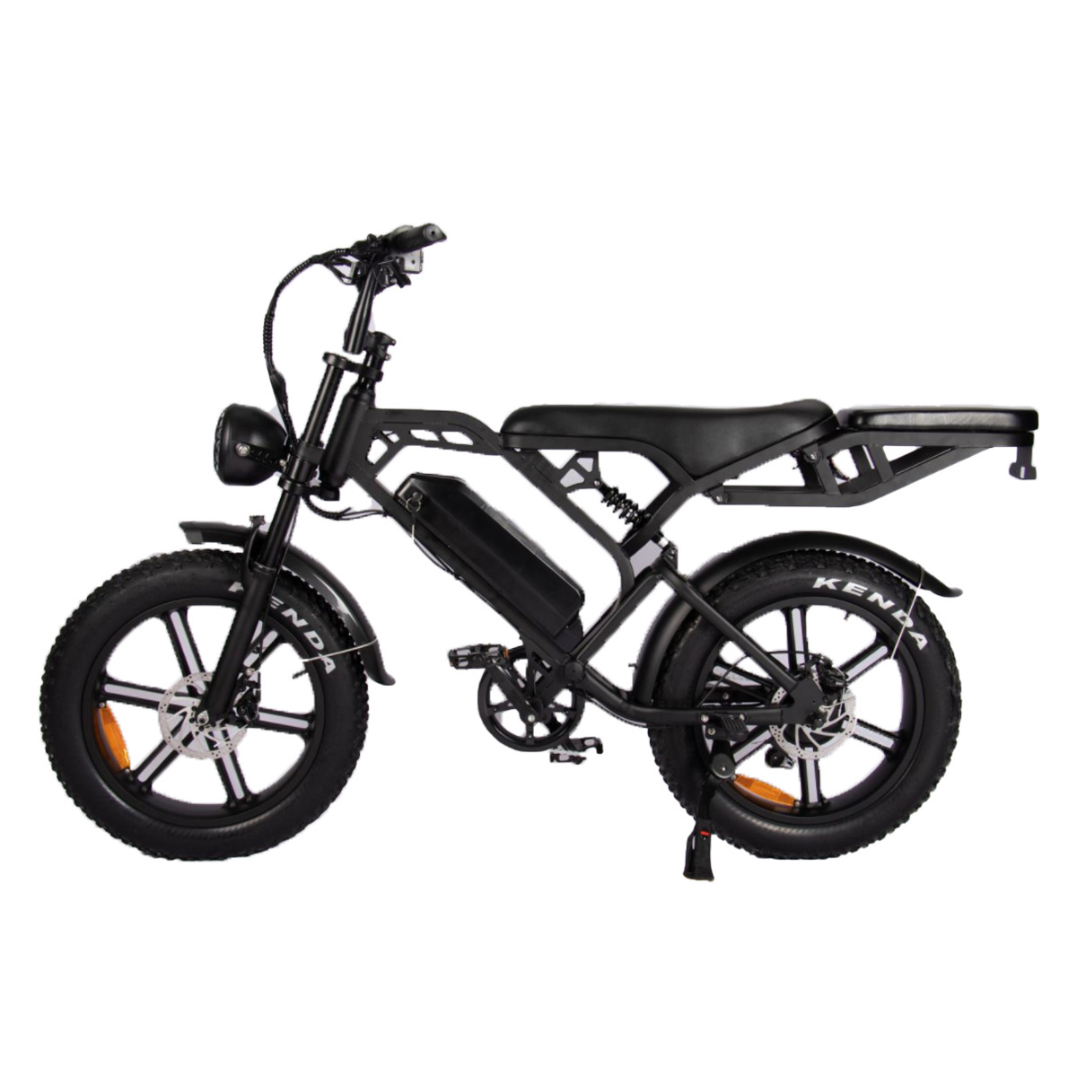 Fat tire  ebike V20 Pro 2 seat fatbike eu warehouse velo cargo 20 inch electric hybrid bike  electric dirt bike