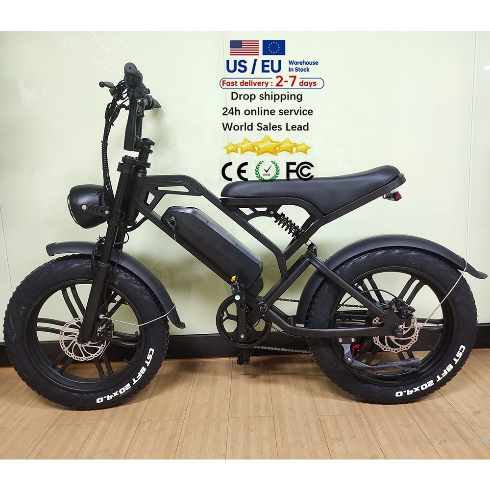 V20 e-bike Fat tyre electric bicycle 20inch 250W/500W/1000W electric bike best sale e bike high speed Mountain ebike V20 Fatbike