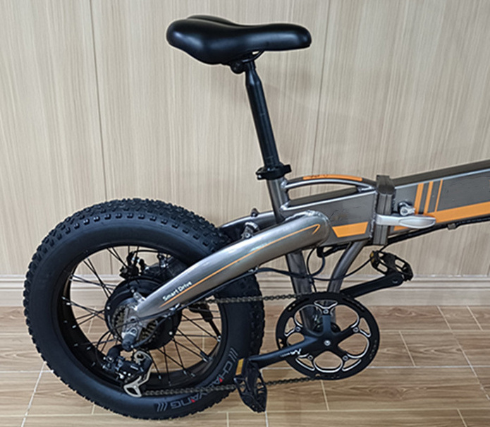 Folding Step Through Electric Bicycle 20 Inch Fat Tire 350w Ebike 48v Electric Bike 7 Speeds ebike