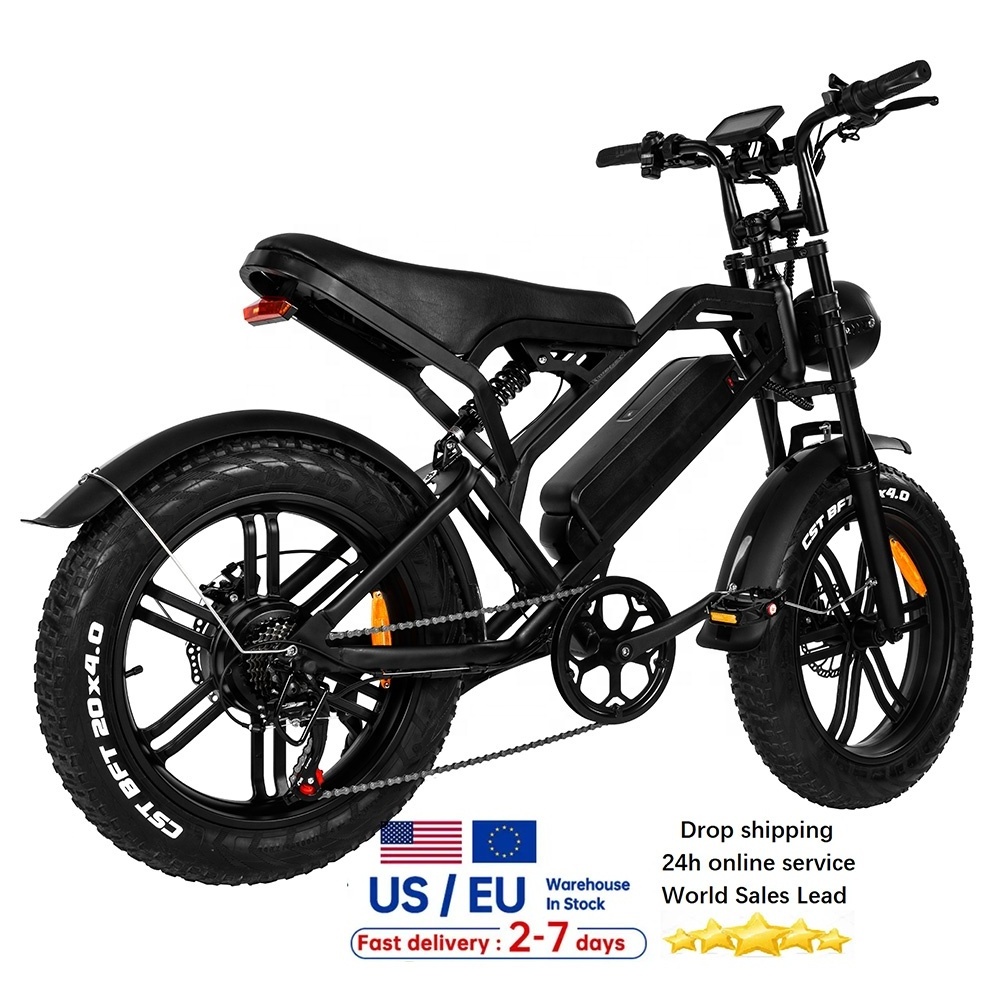 V20 e-bike Fat tyre electric bicycle 20inch 250W/500W/1000W electric bike best sale e bike high speed Mountain ebike V20 Fatbike