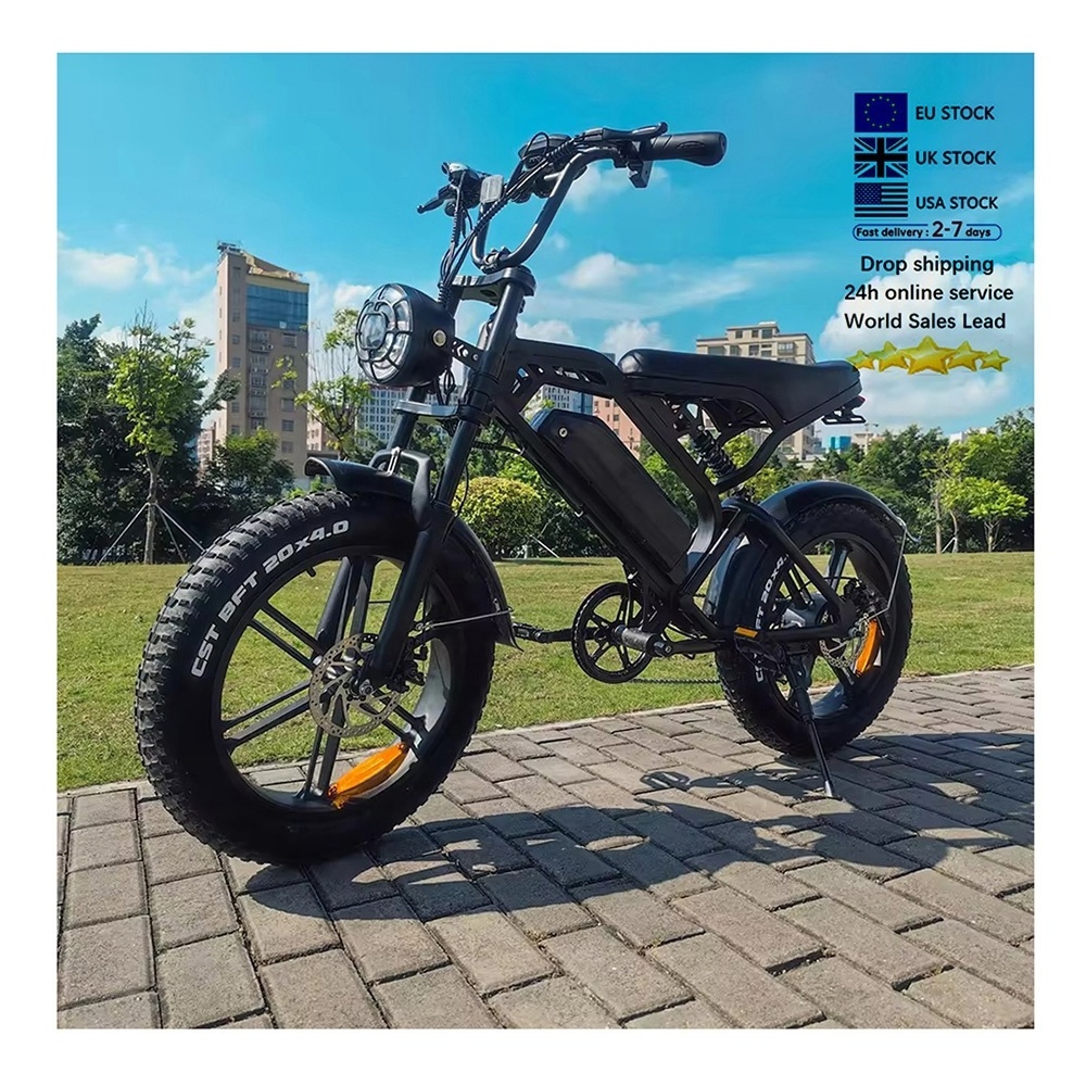 V20 EBIKE Hot Selling Design Belt Drive Electric Motor Bike Fat Tire Electric Other Bikes Long Range E Bike