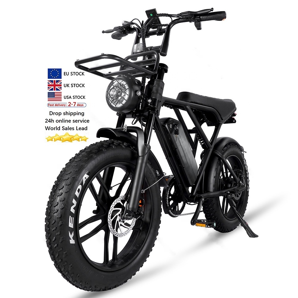 OUXI H9 ebike 750W motor retro e bike europe warehouse hot sale mountain fat tire 20inch V9 electric bicycle e bike