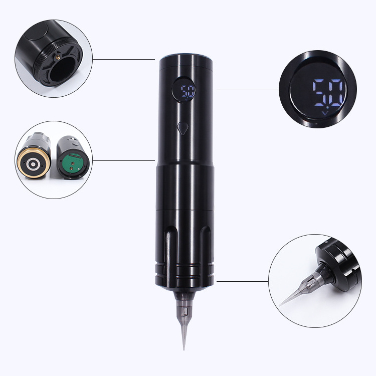 2021 hot sale Free Shipping OEM Power Cartridge Rotary Tattoo Pen Professional wireless tattoo machine 4mm