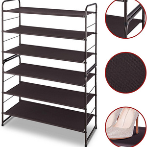 Shoe Rack Organizer 3 Tiers, Stackable and Durable Shoe Shelf Storage Metal Shoe Tower Space Saving