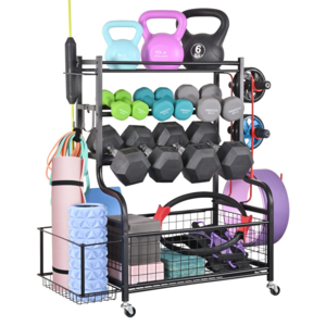 Sporting Goods Rack Gym Storage Yoga Baseball Dumbbell Storage Rack Children's Toys Organizer