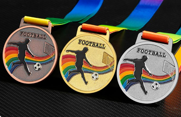 Unique design custom activity 3D 2D effect with Personalized Ribbon marathon athletic event awards football metal medal