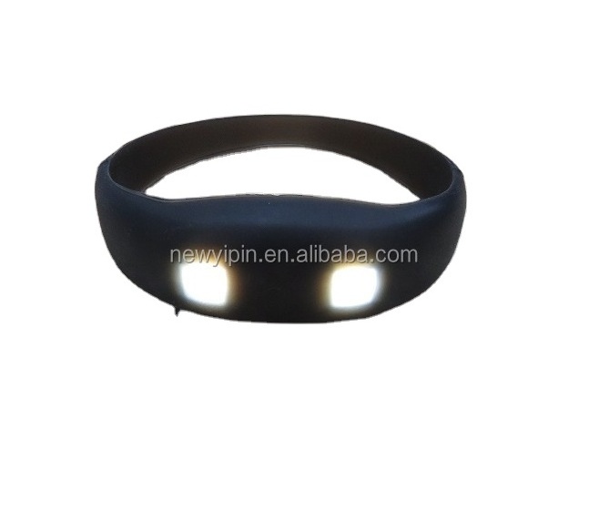 Party and event flash LED bracelet customized logo printing led silicon wristband remote controlled led bracelet