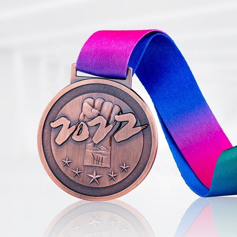 Unique design custom activity 3D 2D effect with Personalized Ribbon marathon athletic event awards football metal medal