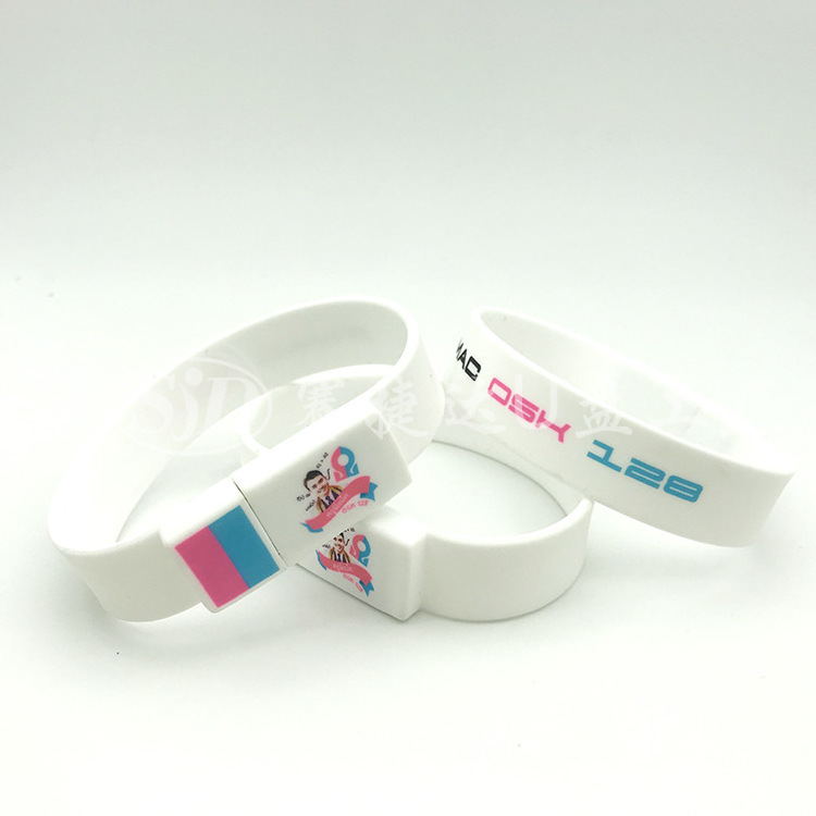 Free logo wristband USB stick 4gb 8gb 16gb 32gb bracelet pendrive U disk silicone 64gb memories USB flash drives