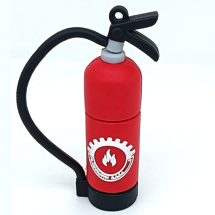 Fire extinguisher shape rubber pen drive USB memory stick 2gb 4gb 8gb 16gb 32gb pen flash disque disk drives pen 64gb