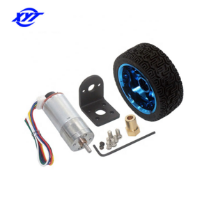 XYT JGA25-370 Encoder 25mm 6v 12v 24v Robot Car 13 pcs Kit Set 65mm Tyre Wheel DC Gear Motor With Encoder for Smart Car Chassis