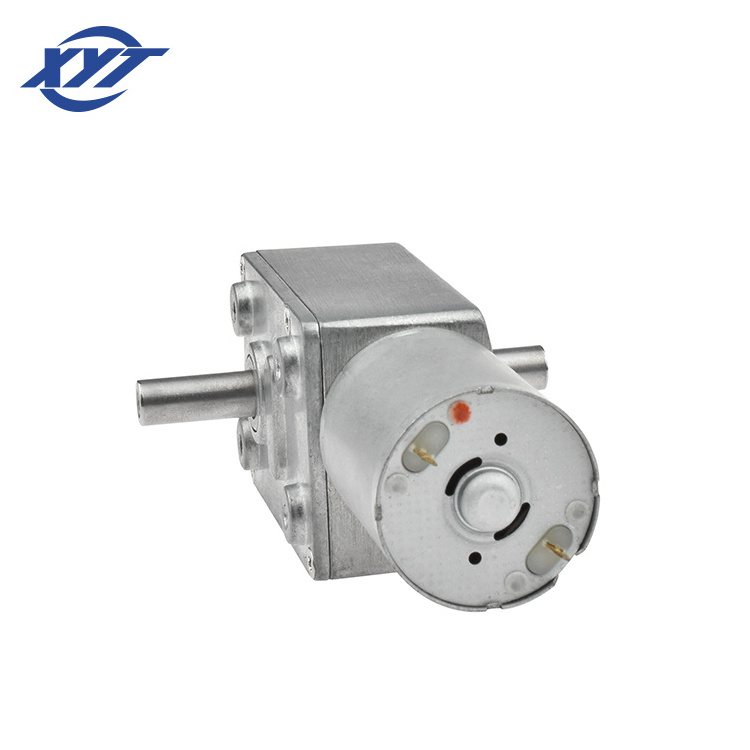 XYT JGY-370 High Torque Electric Power 4632 Speed Reduce 2 to 150rpm Worm Gear Box 6V 12V 24V Double Shaft DC Motor