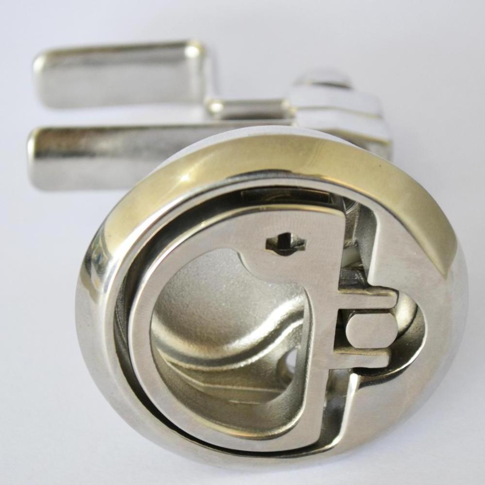 Marine Boat Deck Hatch Flush Pull Latch Lock with key stainless steel