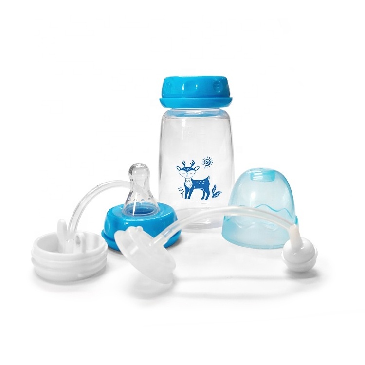 Hands Free BreastMilk Bottle Standard Neck Cute Design Bpa Free 150ml Fast Shipping Handsfree New Born Baby Feeding Bottle