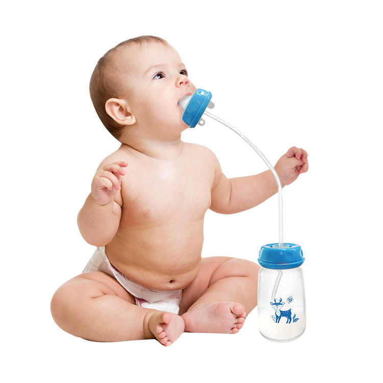 Hands Free BreastMilk Bottle Standard Neck Cute Design Bpa Free 150ml Fast Shipping Handsfree New Born Baby Feeding Bottle