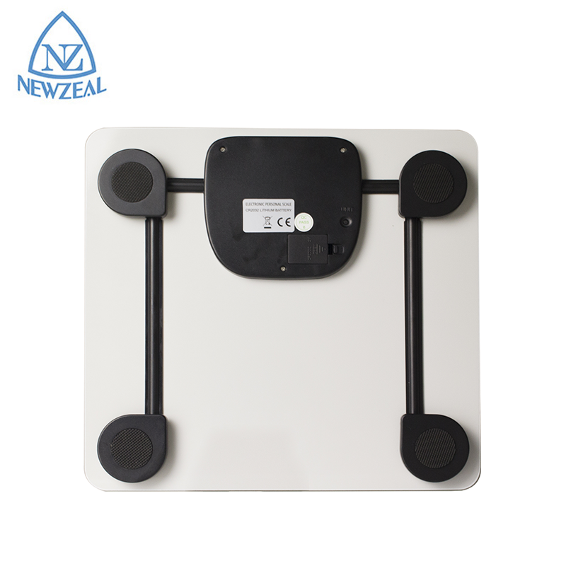 NEWZEAL White 8mm Tempered Glass 250 Kg 550 Lb Electronic Digital Body Weight Scale