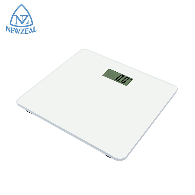 NEWZEAL White 8mm Tempered Glass 250 Kg 550 Lb Electronic Digital Body Weight Scale