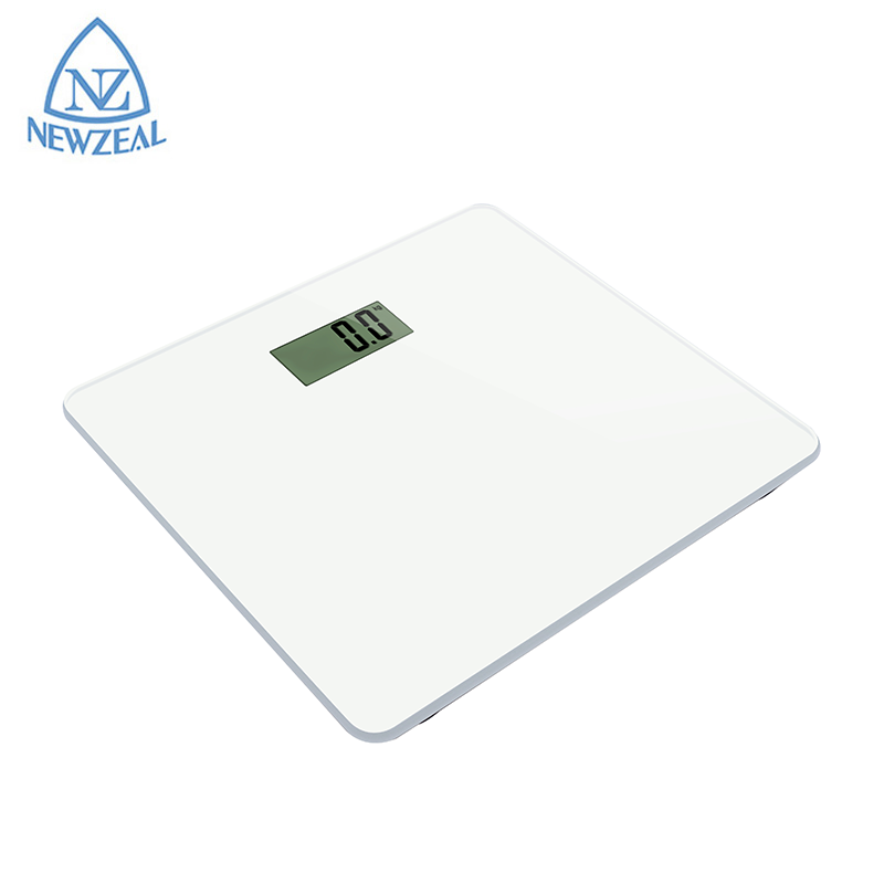 NEWZEAL White 8mm Tempered Glass 250 Kg 550 Lb Electronic Digital Body Weight Scale