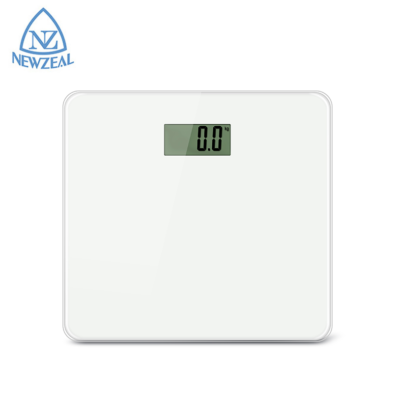 NEWZEAL White 8mm Tempered Glass 250 Kg 550 Lb Electronic Digital Body Weight Scale